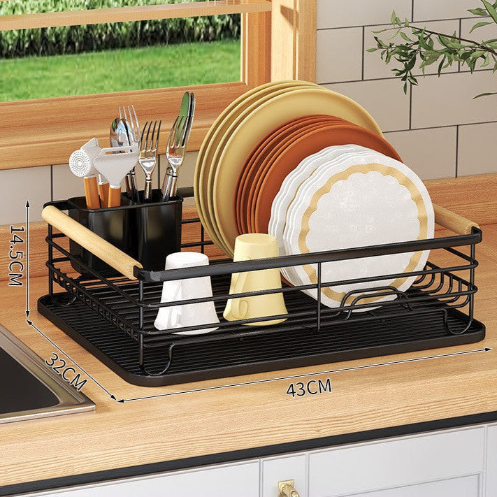 Escurridor metalico mango de madera