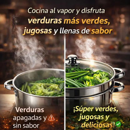 Olla vaporera 3 niveles