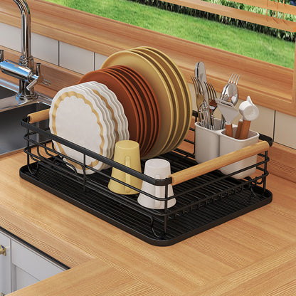 Escurridor metalico mango de madera